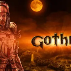 Rycerz w zbroi pod pełnią księżyca, obok napis Gothic II. Szukasz kodów do gry?