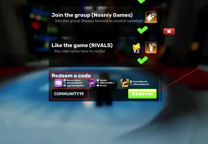 Wpisz kod COMMUNITY19, aby otrzymać nagrody w grze RIVALS.