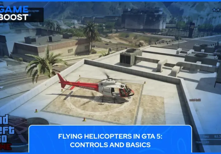 Ambulans w GTA 5 na dachu. Dowiedz się, jak latać helikopterem w GTA 5, poznaj sterowanie i podstawy.