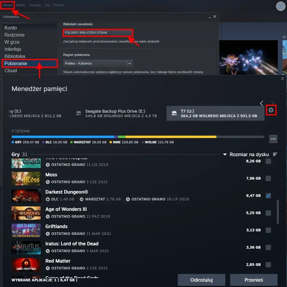Jak przenieść grę na inny dysk w Steam i uniknąć problemów z wydajnością